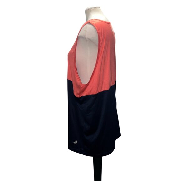 Trunks Surf & Swim Co Colorblock Sleeveless Tank Top XXL Men Coral & Navy Polyes - Picture 6 of 10